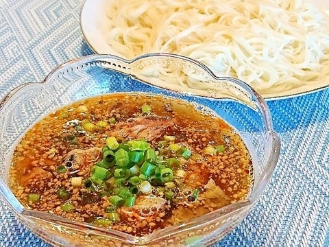 さばの缶詰で さばのつけ汁そうめん